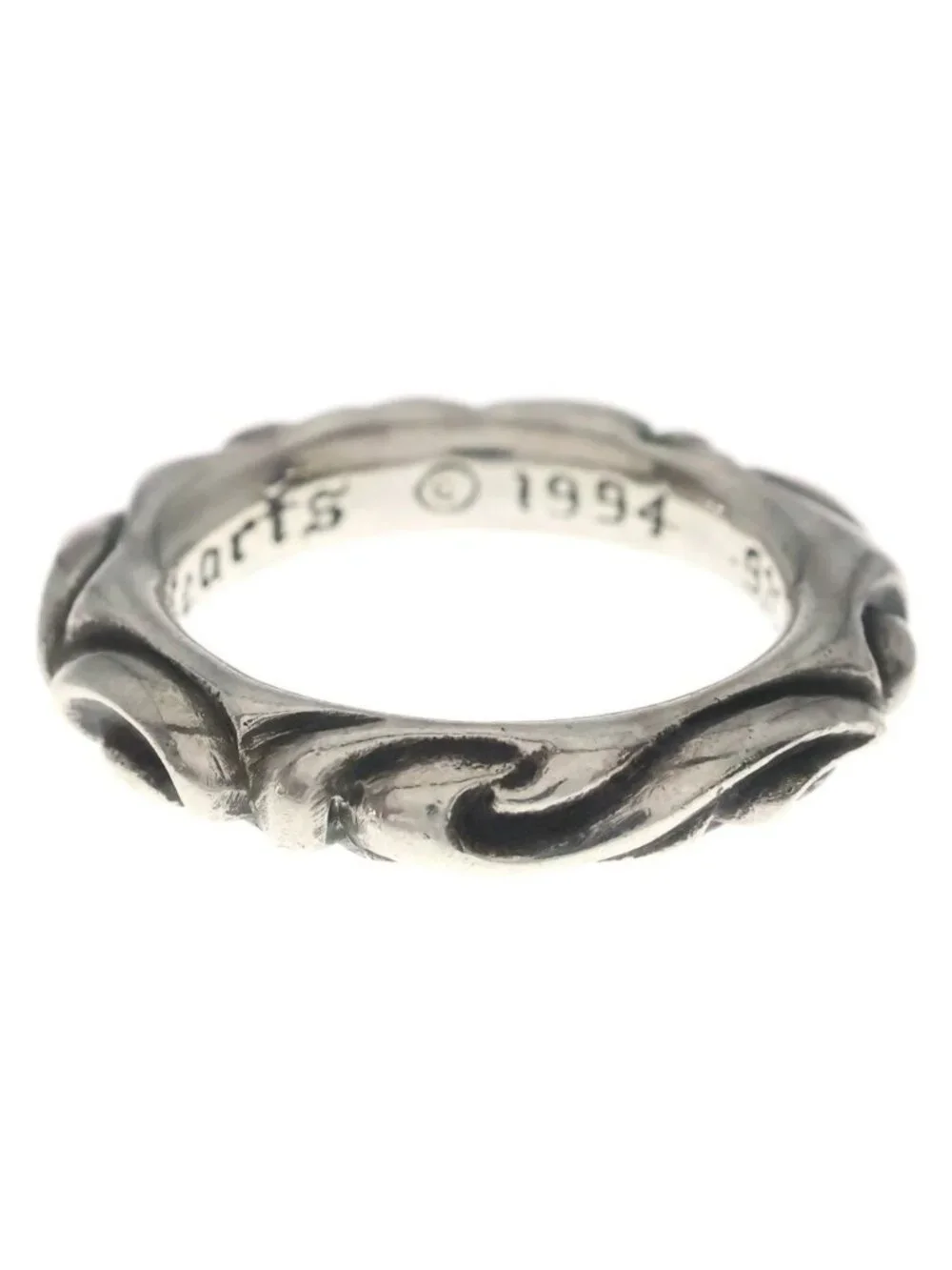 Chrome Hearts Scrl Band Scroll Ring Silver